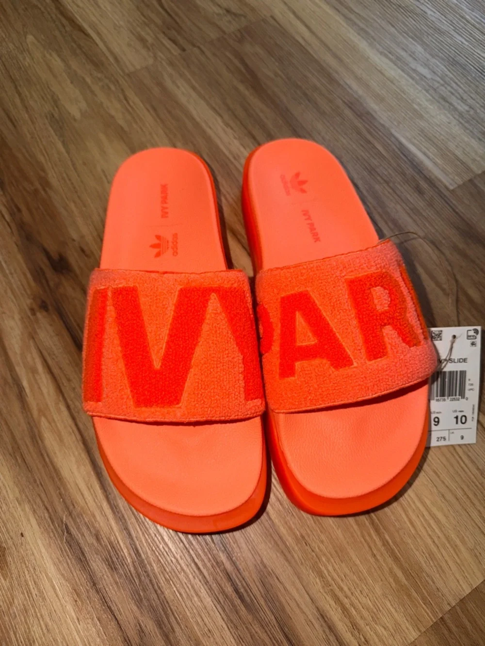 Bold Orange Platform Slide Sandals